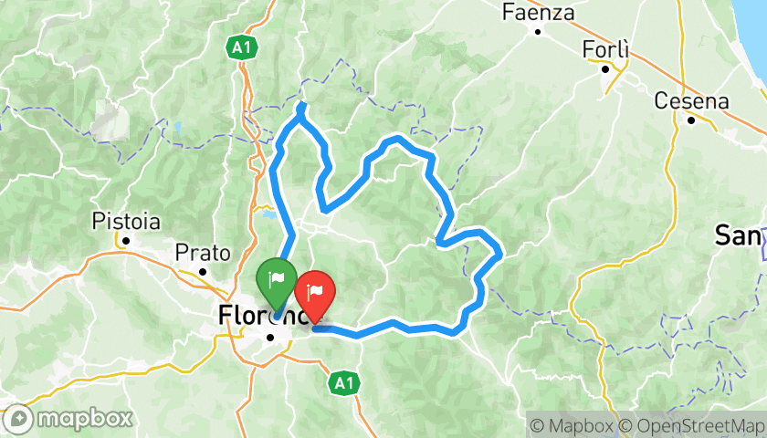 da Firenze : Futa, Raticosa, Giogo, Muraglione e Consuma in 270 km di Curve