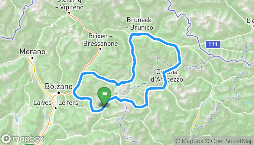 Itinerary map Trentino in Moto (Percorso 1)