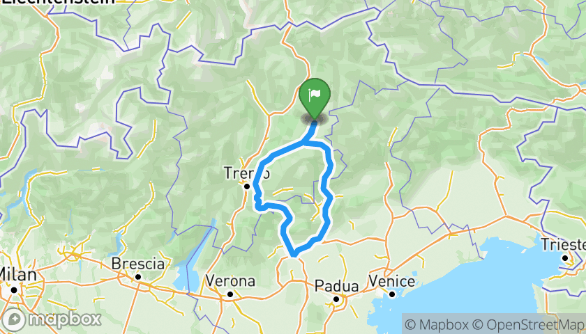 Mappa dell'itinerario Trentino in Moto (Percorso 3)