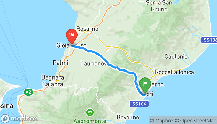 Itinerary map Un giro in Aspromonte 