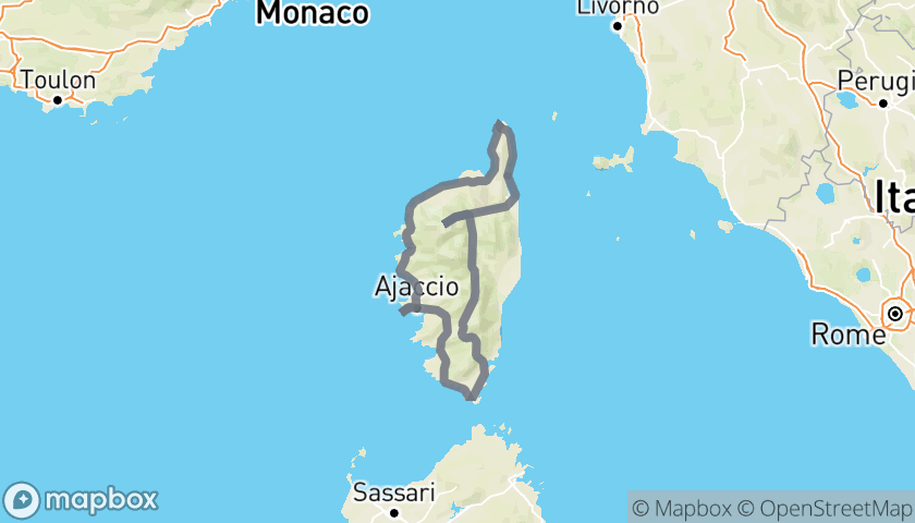 Corsica in Moto - Percorso giro completo